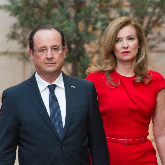 François Hollande et Valérie Trierweiler à l'Elysée le 7 mai 2013.