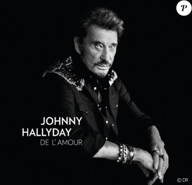 Johnny Hallyday - De l'amour - pochette de l'album avec un portrait réalisé par Mathieu César, en 2015.