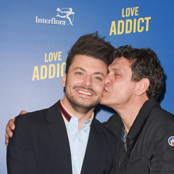 Kev Adams et Marc Lavoine - Avant-première du film "Love Addict" au cinéma Gaumont Champs-Elysées Marignan à Paris, le 16 avril 2018. © Coadic Guirec/Bestimage