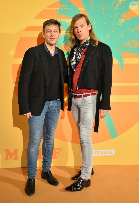 Christophe Guillarmé et son mari Thierry Marsaux - Avant-première du film "MILF" au cinéma Gaumont-Opéra à Paris, France, le 17 avril 2018. © Veeren/Bestimage