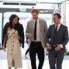 Le prince Harry et sa fiancée Meghan Markle lors d'une réception du forum des jeunes pendant le Commonwealth Heads of Government Meeting à Londres le 18 avril 2018.