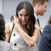 Meghan Markle lors d'une réception du forum des jeunes pendant le Commonwealth Heads of Government Meeting à Londres le 18 avril 2018.