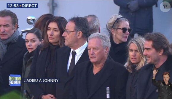 André Boudou lors des obsèques de Johnny Hallyday le 9 décembre 2017 à Paris.