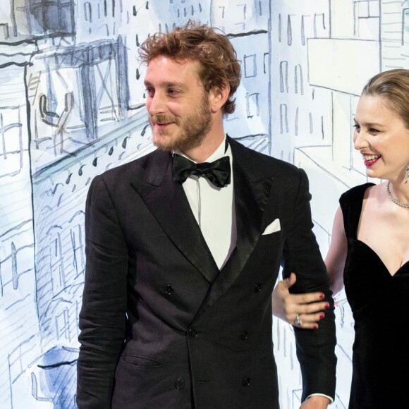 Beatrice Borromeo, enceinte, et Pierre Casiraghi lors du 64e Bal de la Rose à Monaco, dans la Salle des Etoiles du Sporting le 24 mars 2018 © Pierre Villard / Palais Princier / SBM via Bestimage 