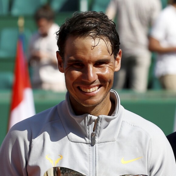 La princesse Charlène, Rafael Nadal, le prince Albert II de Monaco - Rafael Nadal remporte pour la 11e fois le Masters 1000 de Monte-Carlo à Roquebrune Cap Martin, le 22 avril 2018. © Jean-François Ottonello/Nice Matin/Bestimage
