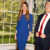 Melania Trump fait son entrée au musée Madame Tussauds de New York, ce 25 avril 2018. La First Lady rejoint ainsi la statue de cire de son époux Donald Trump.
