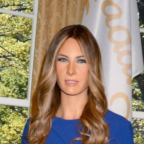 Melania Trump fait son entrée au musée Madame Tussauds de New York, ce 25 avril 2018. La First Lady rejoint ainsi la statue de cire de son époux Donald Trump.
