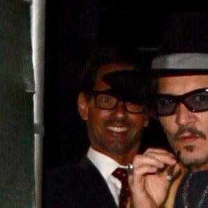 Exclusif - Johnny Depp à la sortie du restaurant Craig à West Hollywood, le 18 septembre 2017