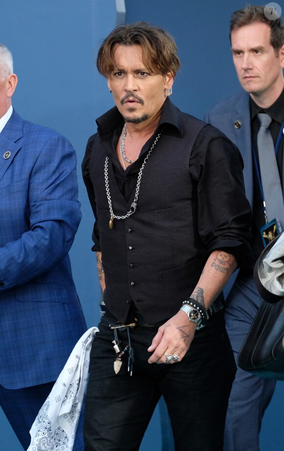Johnny Depp à la première de 'Pirates of the Caribbean: Dead Men Tell No Tales' au théâtre Dolby à Hollywood, le 18 mai 2017 © Chris Delmas/Bestimage