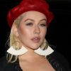 Christina Aguilera arrive au restaurant Craig à West Hollywood le 24 janvier 2018.  West Hollywood, CA - Christina Aguilera poses for photographers before heading inside for dinner at Craig's in West Hollywood.24/01/2018 - Los Angeles