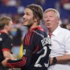 David Beckham et Sir Alex Ferguson pendant le match MLS All Stars Vs Manchester United à la Red Bull Arena de Harrison, 27 juillet 2011