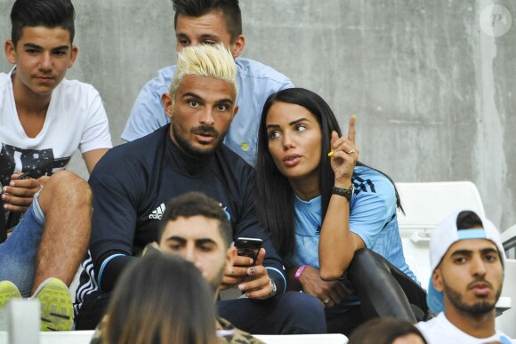 Exclusif - Julien Tanti et Manon Marsault au stade Vélodrome lors du match Olympique de Marseille (OM) - Toulouse Football Club (TFC) à Marseille, le 14 août 2016. © Pierre Pérusseau/Bestimage