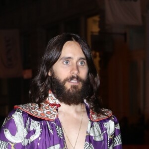 Jared Leto assiste à la soirée d'ouverture de la nouvelle boutique Gucci dans le quartier de Soho à New York, le 5 mai 2018.