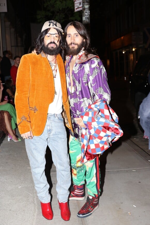 Alessandro Michele et Jared Leto assistent à la soirée d'ouverture de la nouvelle boutique Gucci dans le quartier de Soho à New York, le 5 mai 2018.