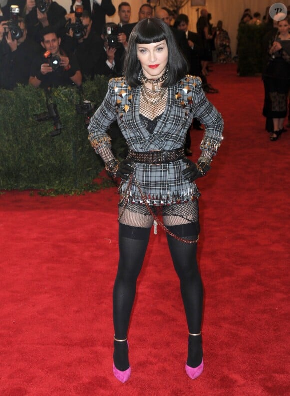 Madonna inspiré par le thème punk en Givenchy, en 2013.