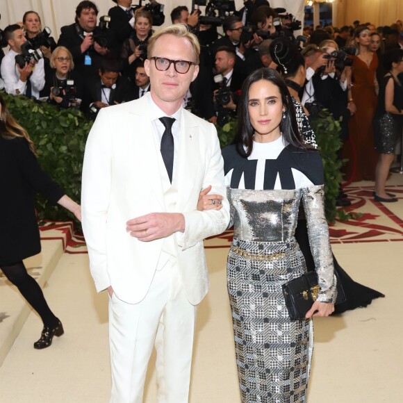 Paul Bettany et sa femme Jennifer Connelly - Les célébrités arrivent à l'ouverture de l'exposition Heavenly Bodies: Fashion and the Catholic Imagination à New York, le 7 mai 2018