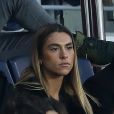 Hervé Renard et sa fille Candide dans les tribunes du parc des Princes lors du au match de football de Ligue 1 Paris Saint-Germain contre Espérance sportive Troyes Aube Champagne à Paris, France, le 19 novembre 2017. © Cyril Moreau/Bestimage