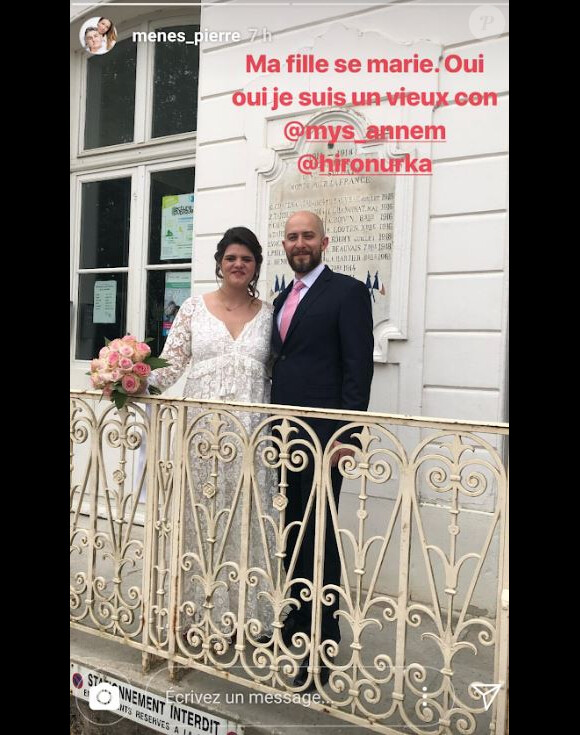 Anne Ménès, la fille de Pierre Ménès, s'est mariée le 12 mai 2018.