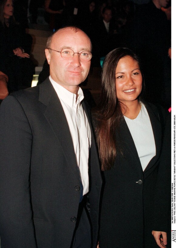 Phil et Orianne Collins à Milan, en 1999