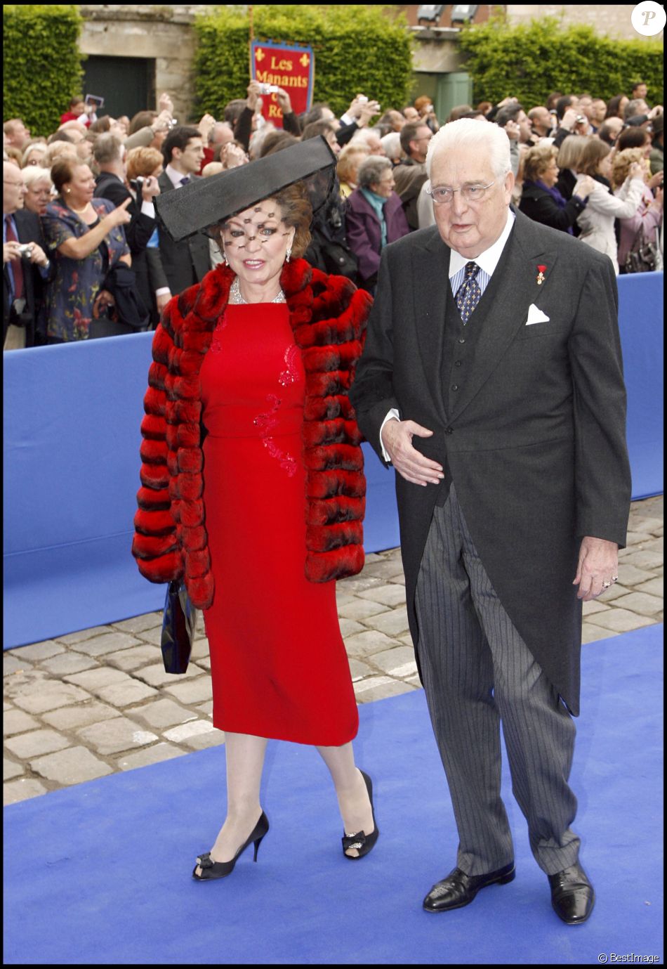 Le duc Charles de Wurtemberg et la duchesse Diane (Diane d'Orléans) le 2 mai 2009 au mariage du Le duc Charles de Wurtemberg et la duchesse Diane (Diane d'Orléans) le 2 mai 2009 au mariage du
