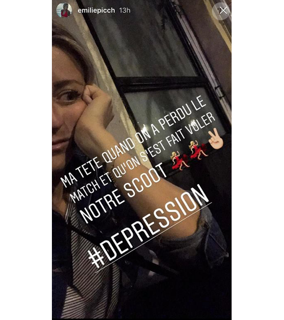 Emilie Picch en pleine dépression après le vol de son scooter, le 16 mai 2018.