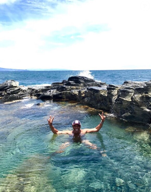Yannick Noah en vacances à Hawaï. Twitter, le 16 mai 2018.
