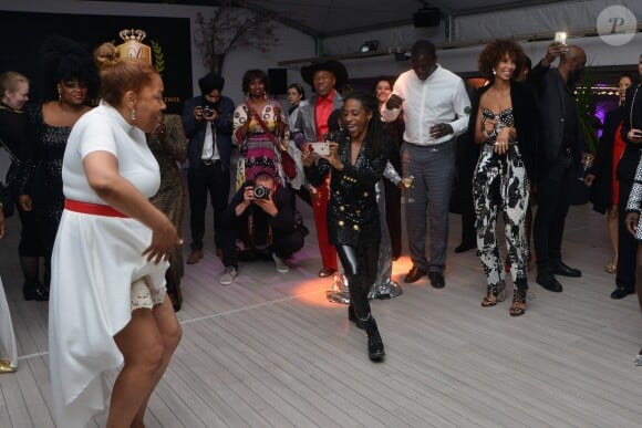 Exclusif - Shirley Souagnon, Sonia Rolland - After party du collectif DiasporAct sur la plage de l'hôtel Majestic Barrière ans le cadre de la promotion du livre "Noire n'est pas mon métier" lors du 71ème Festival International de Cannes le 16 mai 2018. © CVS/Bestimage