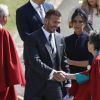 David Beckham et sa femme Victoria - Les invités arrivent à la chapelle St. George pour le mariage du prince Harry et de Meghan Markle au château de Windsor, Royaume Uni, le 19 mai 2018.