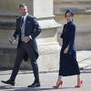David Beckham et sa femme Victoria - Les invités arrivent à la chapelle St. George pour le mariage du prince Harry et de Meghan Markle au château de Windsor, Royaume Uni, le 19 mai 2018.