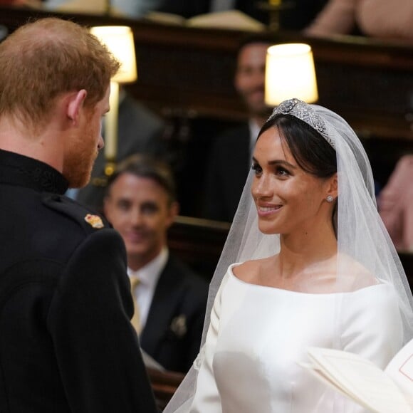 Le prince Harry et la duchesse Meghan de Sussex lors de leur mariage le 19 mai 2018 à Windsor.