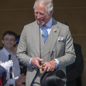 La duchesse Meghan de Sussex (Meghan Markle), vêtue d'une robe Goat, et le prince Harry prenaient part le 22 mai 2018 à une garden party organisée dans les jardins de Buckingham Palace dans le cadre des célébrations du 70e anniversaire du prince Charles. A cinq mois de la date (14 novembre 2018), le rassemblement honorait ses patronages, associations et rôles militaires.