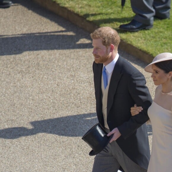 Le prince Harry, duc de Sussex et Meghan Markle, duchesse de Sussex lors de la garden party pour les 70 ans du prince Charles au palais de Buckingham à Londres le 22 mai 2018.