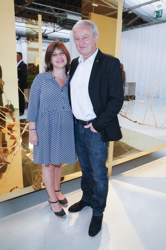Semi-exclusif - Yann Queffelec et sa femme Servanne - Cocktail du lancement du champagne Louis Roederer "Cristal 2008" au Palais De Tokyo à Paris le 23 mai 2018. © Olivier Borde/Bestimage