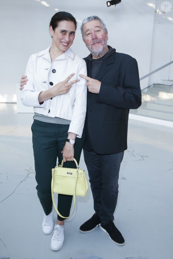Semi-exclusif - Philippe Starck et sa femme Jasmine - Cocktail du lancement du champagne Louis Roederer "Cristal 2008" au Palais De Tokyo à Paris le 23 mai 2018. © Olivier Borde/Bestimage