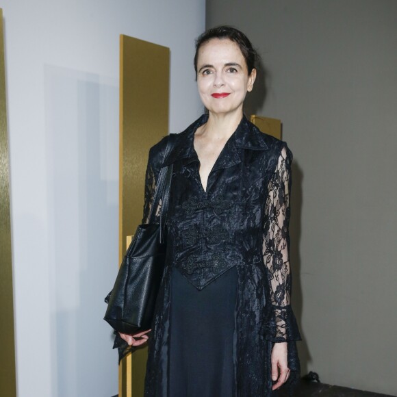 Semi-exclusif - Amélie Nothomb - Cocktail du lancement du champagne Louis Roederer "Cristal 2008" au Palais De Tokyo à Paris le 23 mai 2018. © Olivier Borde/Bestimage