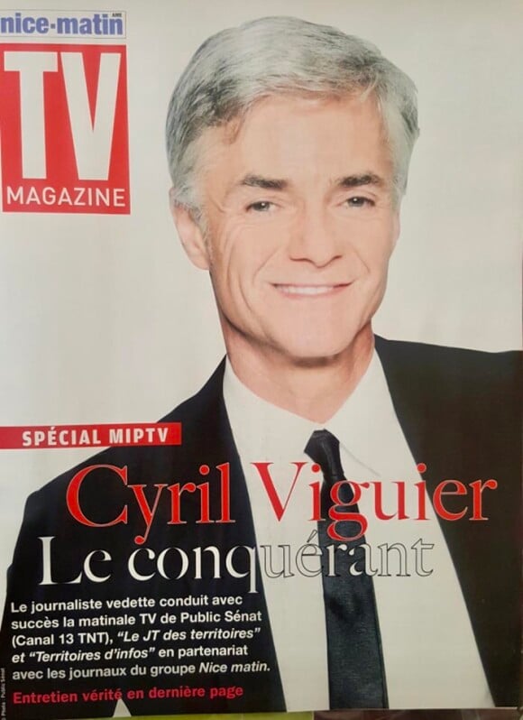 Cyril Viguier couverture du TV Magazine supplément du Nice Matin