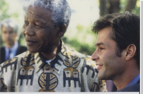Cyril Viguier jeune avec Nelson Mandela