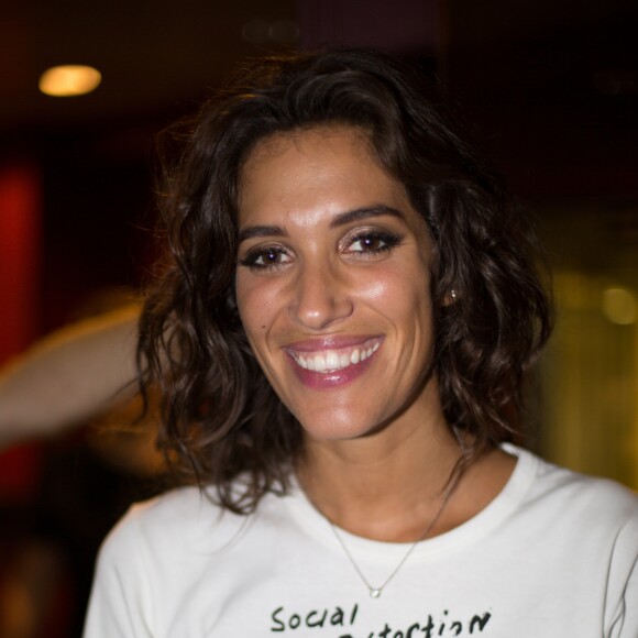 Laurie Cholewa - People sortant de l'Olympia pour le concert de charité "Leurs Voix pour l'Espoir" le 18 septembre 2014.