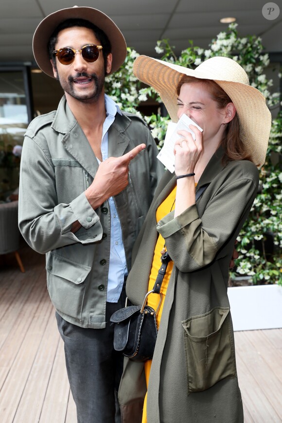 Noémie Schmidt au village lors des internationaux de tennis de Roland Garros, à Paris le 28 mai 2018.
