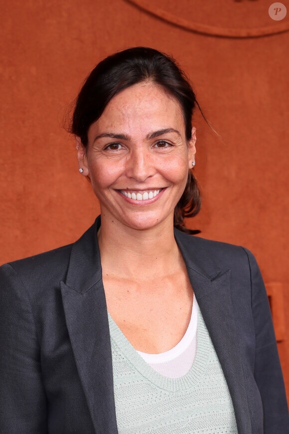 Inés Sastre au village lors des internationaux de tennis de Roland Garros, à Paris le 28 mai 2018.