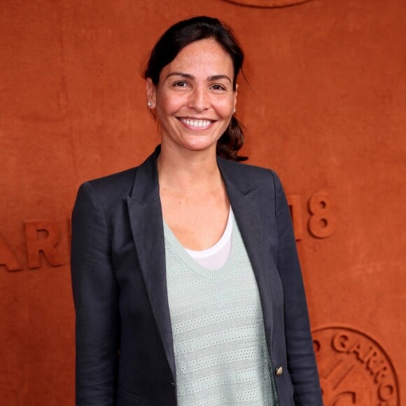 Inés Sastre au village lors des internationaux de tennis de Roland Garros à Paris le 28 mai 2018.