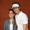 Rod Paradot et sa compagne Jade au village lors des internationaux de tennis de Roland Garros, à Paris le 28 mai 2018.