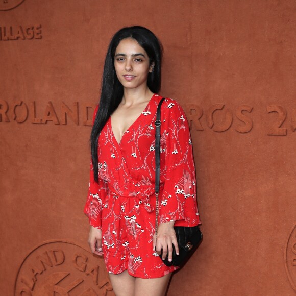 Hafsia Herzi au village lors des internationaux de tennis de Roland Garros, à Paris le 28 mai 2018.