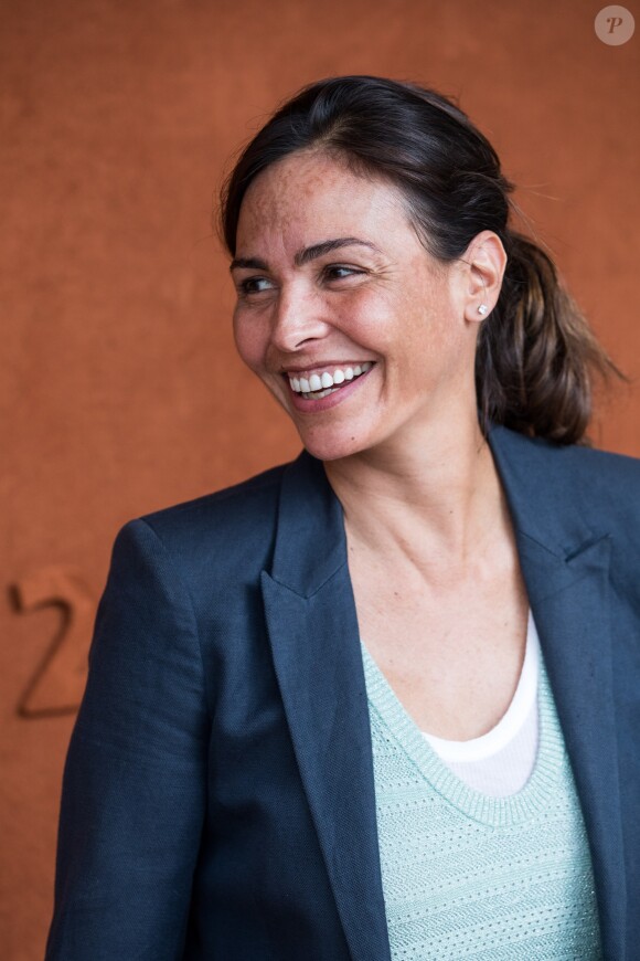 Inés Sastre au village lors des internationaux de tennis de Roland Garros, à Paris le 28 mai 2018.