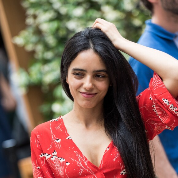 Hafsia Herzi au village lors des internationaux de tennis de Roland Garros, à Paris le 28 mai 2018.