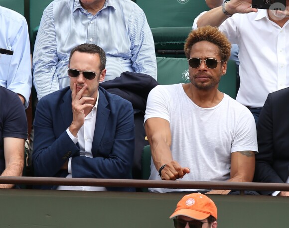 Gary Dourdan en tribune lors des internationaux de tennis de Roland Garros le 28 mai 2018.