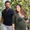 Eva Longoria enceinte et son mari José Baston sont allés déjeuner au restaurant E Baldi à Beverly Hills, le 8 mai 2018