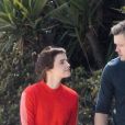 Exclusif - Emma Watson et Chord Overstreet se promènent à Los Angeles, le 8 mars 2018.