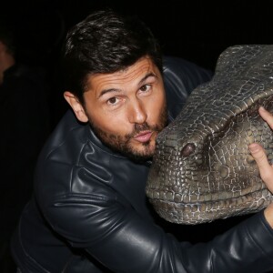 Christophe Beaugrand à l'exposition "Jurassic World" à la Cité du Cinéma. Saint-Denis, le 12 avril 2018. © Denis Guignebourg/Bestimage