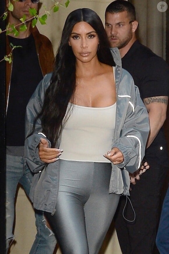 Kim Kardashian à la sortie d'un immeuble à New York, le 8 mai 2018